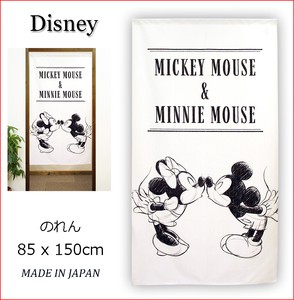 【受注生産のれん】Disney「ミッキー&ミニー」85×150cm【日本製】ディズニー コスモ 目隠し