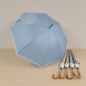 レディース雨傘　シャンブレー　ヒートカット　藤巻手元ジャンプ　日本製