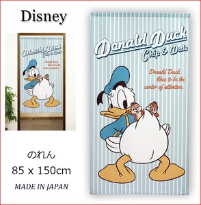 【受注生産のれん】Disney「ドナルドとチップ&デール」85×150cm【日本製】ディズニー コスモ 目隠し