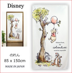 【受注生産のれん】Disney「プーさんの冒険」85×150cm【日本製】ディズニー コスモ 目隠し