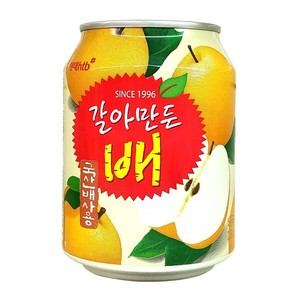 韓国食品 ヘテ すりおろし梨ジュース 238ml (缶)　韓国飲料 清涼飲料水