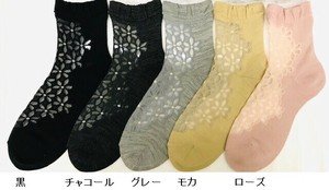 再販　2024　再販　秋冬厳選【奈良産】婦人テグスクルー　カシミヤ混　消臭加工糸　デイジー柄