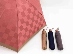 雨伞 烟熏色 市松 日本制造