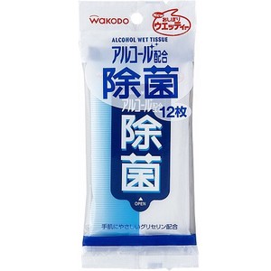 アサヒグループ食品（WAKODO） アルコール配合 除菌ウエッティー 12枚
