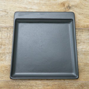 19cmプレート ブラック square pottery