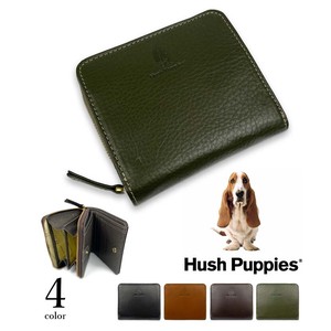 全4色 Hush Puppies ハッシュパピー リアルレザー バイカラー 二つ折り財布 ウォレット 本革(hp0608)