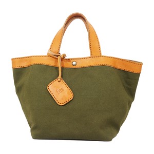 Cow Leather Canvas Tote Bag