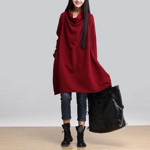Casual Dress Oversized Long Sleeves One-piece Dress M Autumn/Winter
