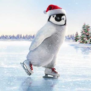 Greeting Card Christmas Skate Penguin Message Card Santa
