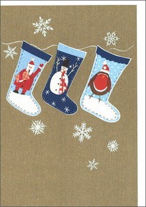 グリーティングカード クリスマス「サンタクロース」 メッセージカード 小鳥