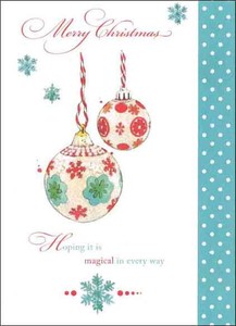 グリーティングカード クリスマス「丸い飾り」 メッセージカード