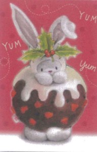 ミニカード クリスマス「お菓子の衣装のうさぎちゃん」 メッセージカード