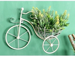 壁面自転車装飾花かご置物棚 ZCLB080