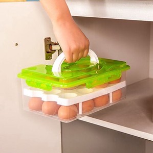 携帯型 二重 卵箱 冷蔵庫  食べ物 収納箱 ZJEB1521