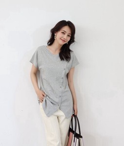T-shirt Spring/Summer V-Neck Casual Ladies' NEW