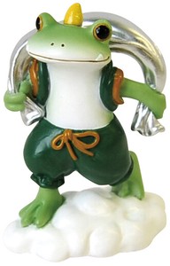 コポー　風神タロウ 蛙 かえる  置物 マスコットオーナメント copeau