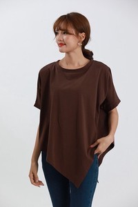 T-shirt Plain Color T-Shirt Casual Ladies' M Simple