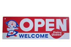 Dairy Queen Store Open/Close Sign プラスチックサイン  看板　アメリカン雑貨