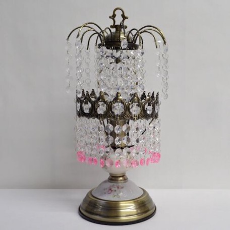 Chandelier Table Lamp Import Japanese, Candelabra Table Lamp With Shader