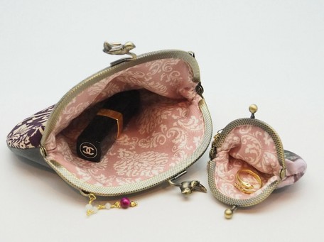 2 Pcs Set Coin Purse Pouch Base 2.5 Bag Charm Lady ...