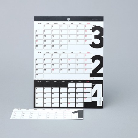 22年版 卓上カレンダー 3ヶ月カレンダー 月曜始まり リプラグ 日本製の商品ページ 卸 仕入れサイト スーパーデリバリー