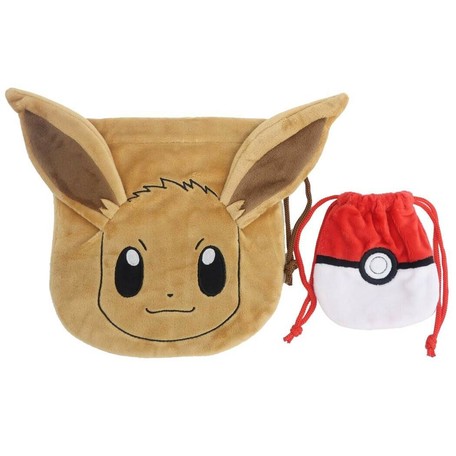 巾着袋 ポケモン ぬいぐるみきんちゃくポーチ 2個セット イーブイ モンスターボールの商品ページ 卸 仕入れサイト スーパーデリバリー