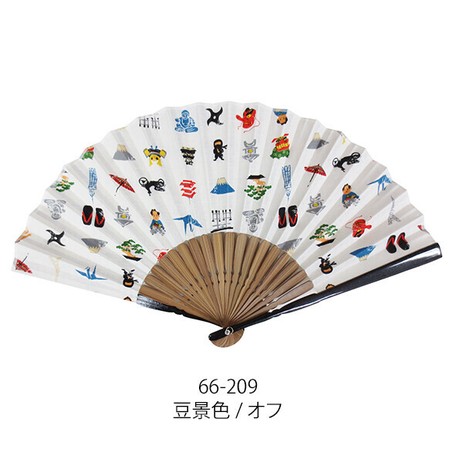 10ポイント還元 Ripple Fan 男持ち布扇子23cm 間 豆景色 オフの