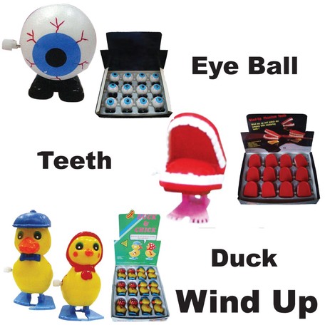 おもしろ 雑貨 Wind Up 3種 ネジ巻き おもちゃ 玩具 目玉 アヒル 歯 口の商品ページ 卸 仕入れサイト スーパーデリバリー