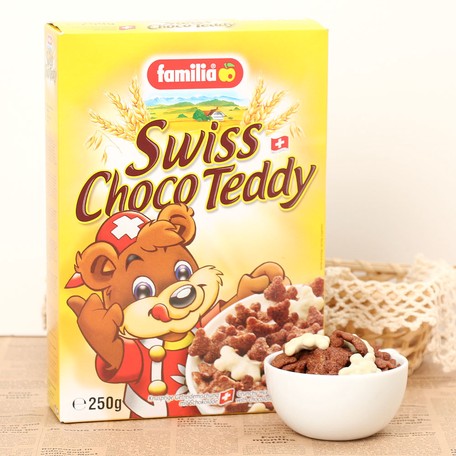 スイス チョコテディ シリアル ココア味とホワイトチョコ コーティングの可愛いクマの形 の商品ページ 卸 仕入れサイト スーパーデリバリー