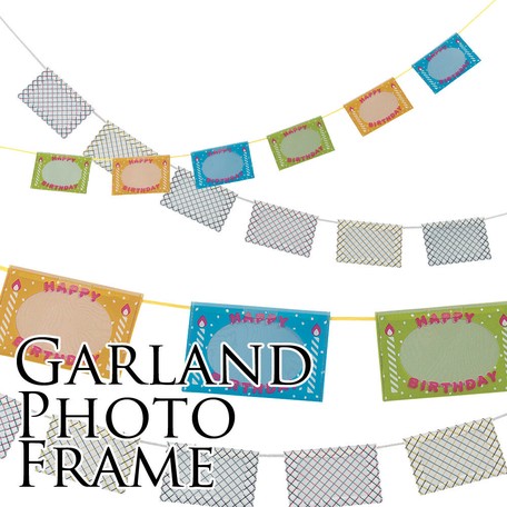 Garland Photo Frame Party Event Decoration Days Play Birthday