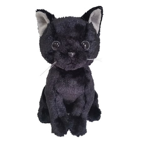 stuffed black cat