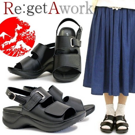 再販売 Re Geta リゲッタ サンダル レディース ローリング 日本製 黒 オフィス ストラップ 歩きやすいの商品ページ 卸 仕入れサイト スーパーデリバリー