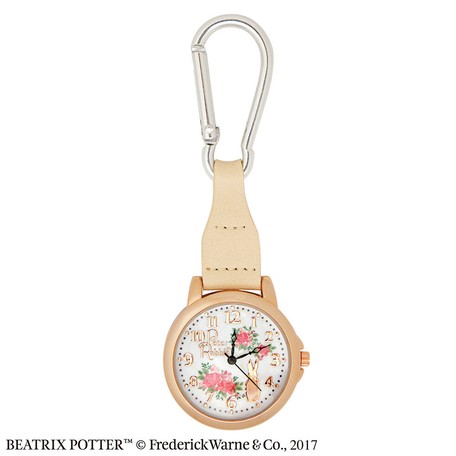 peter rabbit karabiner watch pink gold