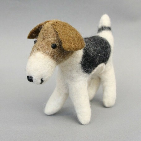 wire fox terrier plush toy