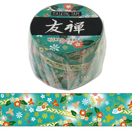 Yuzen Chiyogami Wrapping Decoration Notebook Washi Tape Gold Leaf