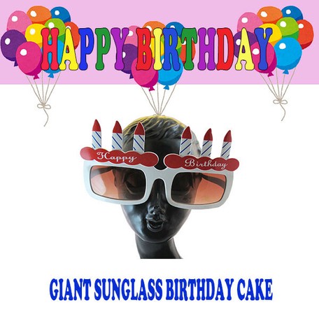 ハッピーバースデー ジャイアント サングラス パーティーグッズ Happy Birthday Sunglass ビッグサイズの商品ページ 卸 仕入れサイト スーパーデリバリー