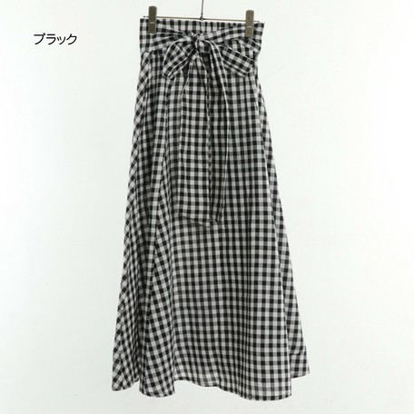 Gingham Check Long Skirt 2025 | solajoiers.com