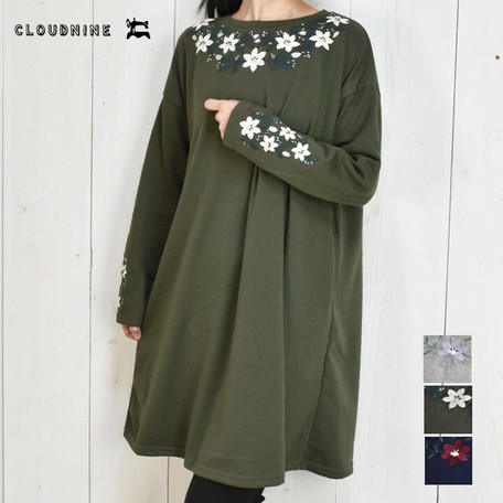 Cloud Nine クラウドナイン 花柄刺繍ワンピース カットソーワンピース チュニック レディースの商品ページ 卸 仕入れサイト スーパーデリバリー