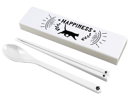 当店オーダー品 箸 スプーンセット Happiness ホワイトの商品ページ 卸 仕入れサイト スーパー