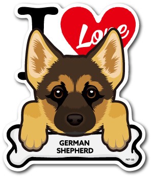 Pet 033 German Shepherd ジャーマン シェパード Dog Sticker ドッグステッカー 車 犬 イラスト アイラブの商品ページ 卸 仕入れサイト スーパーデリバリー
