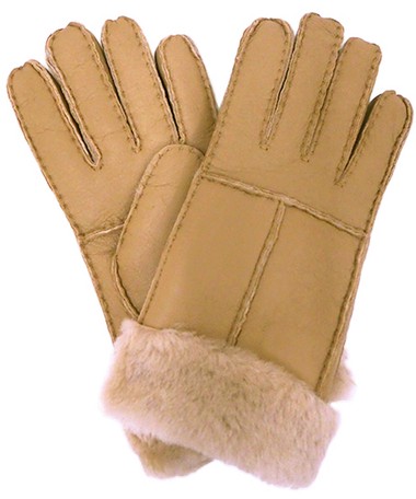 beige leather gloves ladies