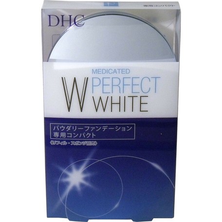 リフィル 薬用パーフェクトホワイト DHC 10g 専用スポンジ付 パウダリーファンデーション (10個セット) ナチュラルオークル01