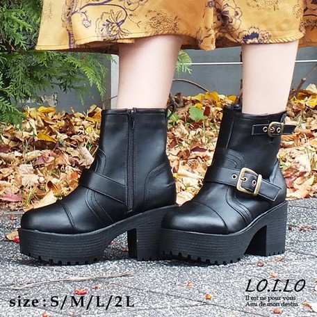 heel calf boots