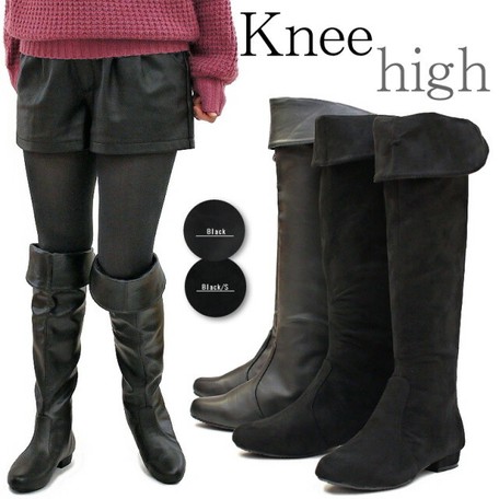 Knee-high Boots Round Heel Shoe Ladies 