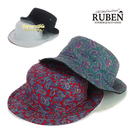 Ruben Reversible Paisley Bench Hat Young Hats Cap Export
