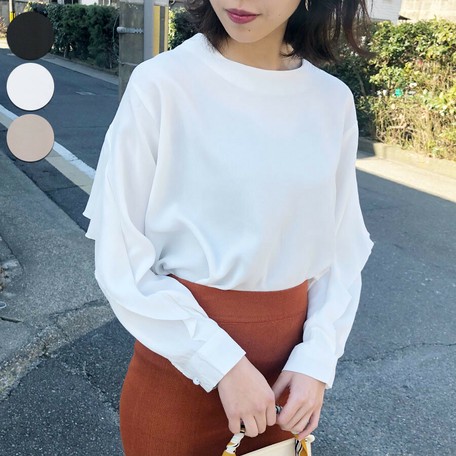 bell sleeve chiffon top