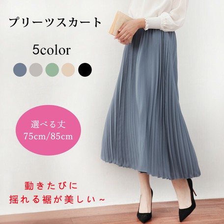 Pleats Skirt S S Long Skirt Line Chiffon Export Japanese
