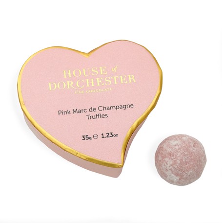 House Of Dorchester ピンクシャンパントリュフ 3粒入り ピンクハート箱 の商品ページ 卸 仕入れサイト スーパーデリバリー