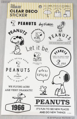 Peanuts Snoopy スヌーピー クリアデコステッカー スヌーピーモノトーンの商品ページ 卸 仕入れサイト スーパーデリバリー