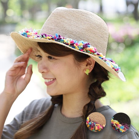 colorful straw hats